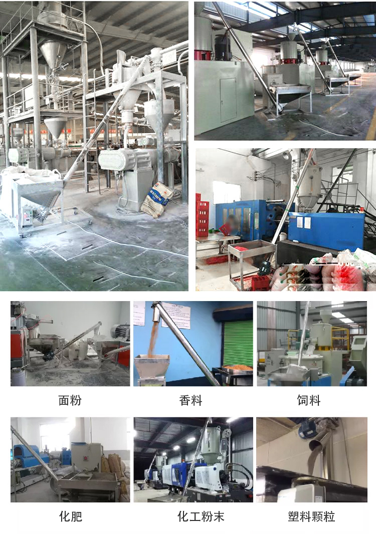 傾斜螺旋輸送機(jī)適用范圍：建材行業(yè)，化工行業(yè)，電力行業(yè)，煤炭行業(yè)，食品行業(yè)，造紙行業(yè)等