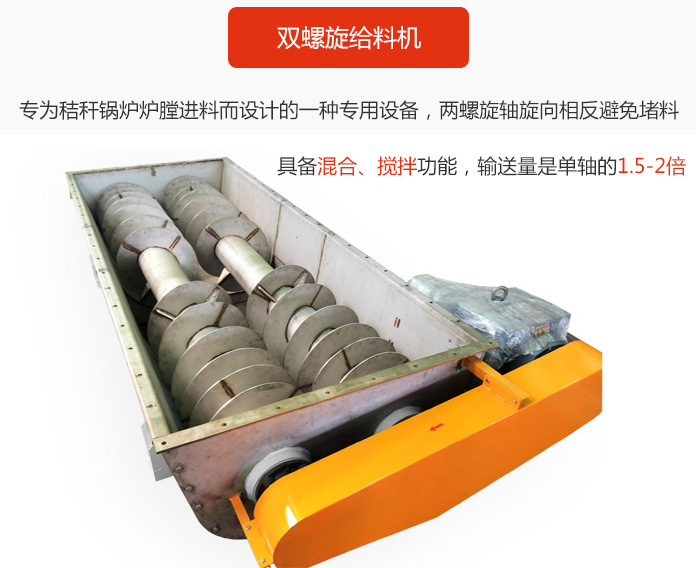 雙螺旋給料機(jī)采用雙軸設(shè)計(jì)，具備混合、攪拌功能。